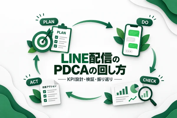 LINE配信のPDCAの回し方｜KPI設計からA/Bテスト・振り返りまでのアイキャッチ画像